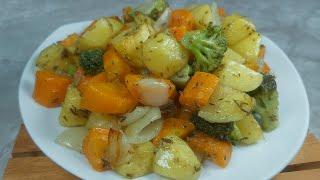 Its so delicious that I make it almost every day Roasted Vegetables Recipe Happycall Double Pan