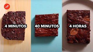 Brownies de 4-Min vs. 40 minutos vs.  4 horas