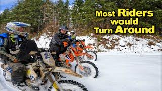 ENDURO Carnage in the Snow Fair-weather riders hate this