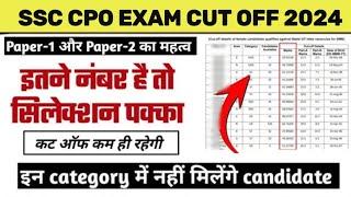 SSC CPO CUT OFF 2024  SSC CPO EXPECTED CUT OFF 2024  SSC CPO NORMALIZATION 2024  CPO SAFE SCORE