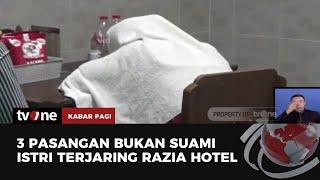 Terjaring Razia Hotel Wanita ini Tertunduk dan Tutupi Kepala dengan Handuk  Kabar Pagi tvOne