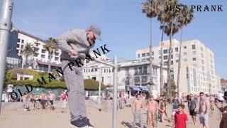 Old Man Street Workout   Prank Bodybuilder