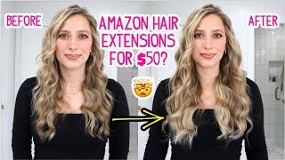 TESTING $50 AMAZON HALO HAIR EXTENSIONS - ARE THEY WORTH IT?