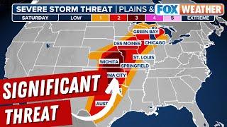 Potentially Violent Tornadoes Possible Saturday In Central US As Significant Severe Risk Heightens