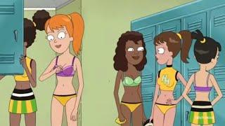 Morty uses Invisibility Belt in the Girls Locker Room Rick and Morty