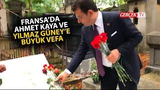 Ekrem İmamoğlu Fransada 5 yıl önce Ahmet Kaya ve Yılmaz Güneyin kabirlerini ziyaret etmişti