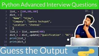 Guess the Output of this Python Program  Python Advanced Interview Questions in Tamil