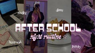 REALISTIC AFTER SCHOOL NIGHT ROUTINE homework laundry dinner skincare…ect