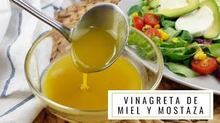 ⭐ VINAGRETA DE MIEL Y MOSTAZA para la ensalada  MUY FÁCIL