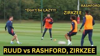 Van Nistelrooy yelled ‘DONT BE LAZY’ at Rashford & ZIRKZEE during training for Fulham  Man Utd