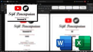 Cara mudah buat sijil WORD and EXCEL