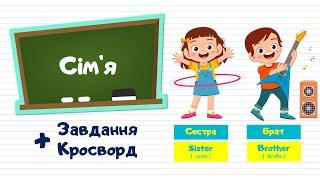 Члени сімї англійською мовою для дітей. Ілюстровані уроки англійської мови для дітей.