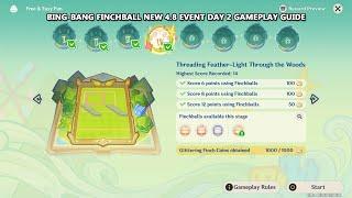 Genshin Impact  Bing-Bang Finchball New Event 4.8 Day 2 Gameplay Guide - 1000 Score