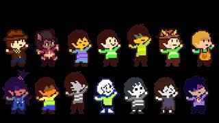 THE ENTIRE UNDERTALE MULTIVERSE CLOVER DANCING