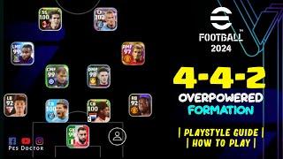 4-2-4 Shaped Unique 4-4-2 Formation Review  eFootball 2024 Mobile