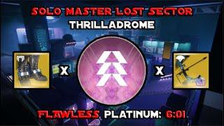 Solo Flawless Master Lost Sector  - Thrilladrome - Prismatic Hunter Destiny 2