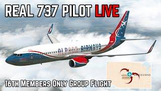 Real 737 Pilot LIVE  MEMBERS GROUP FLIGHT #16  Denver OVERLOAD  X-Plane 11