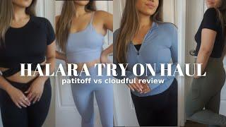 HALARA ACTIVEWEAR TRY ON HAUL 2022  patitoff VS cloudful collection workout sets leggings + more