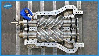 Manufacturing Process Of Complex Giant Machines Largest Screw Compressor Jet Engine Gas Turbine