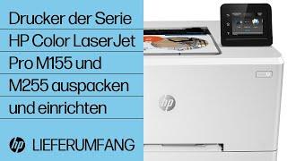 Drucker der Serie HP Color LaserJet Pro M155 und M255 auspacken und einrichten  HP LaserJet  HP