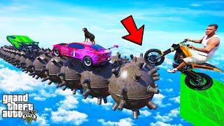 FRANKLIN TRIED IMPOSSIBLE MULTIPLE BOMBS TRACK RAMP CHALLENGE IN GTA 5  SHINCHAN and CHOP