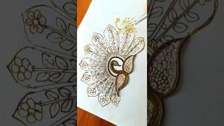 Peacock tutorial  #hennadesign #shortsfeed #mehndi #mehndideisgn  #shorts #mehandi #mehndi #peacock