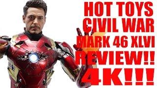 HOT TOYS CAPTAIN AMERICA CIVIL WAR IRON MAN MARK 46 XLVI FIGURE REVIEW 4K