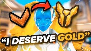 This BRONZE says theyre in ELO HELL so we put them in a GOLD lobby to prove it Overwatch 2