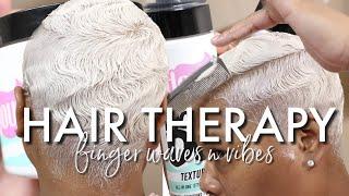 HAIR THERAPY - FINGER WAVES N VIBES *THE PERFECT PLATINUM PIXIE*  BetheBeat