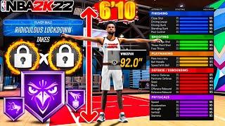 RIDICULOUS 610 LOCKDOWN BUILD ON NBA 2K22 BEST LOCKDOWN BUILD ON 2K