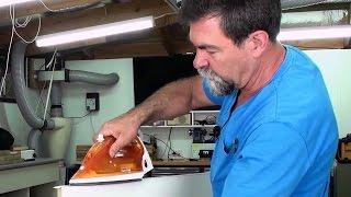 How to apply iron on edge melamine Dave Stanton easy woodworking