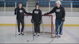 Eric Lindros & Colby Armstrong Get Trick Shot Lessons From Zac Bell