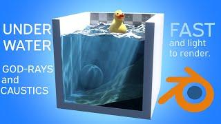 UNDERWATER GODRAYS AND CAUSTICS IN BLENDER- FAST - TUTORIAL
