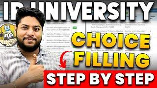 IP University Choice Filling process 2024 Step by Step for all courses