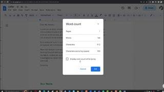 How to Count the number of words in a Google Docs document