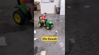 20 volt Dewalt  conversion    Ride On Toy #powerwheels  #dewalt #burnout #donuts