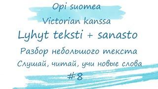 Разбираем небольшой текст #8. Финский язык. Слушай читай учи новые слова. Уроки финского языка.