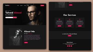 Build a Complete Personal Portfolio Website Using Only HTML And CSS  Pure HTML And CSS