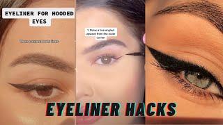 TikTok Eyeliner Hacks tutorial  Best makeup hacks - Tiktok Compilation 