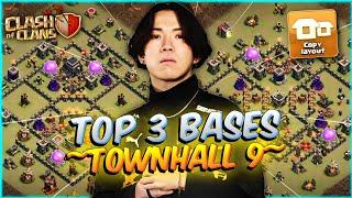 NEW TH9 BASE WITH LINKTOP 3 BASES Clash of clans