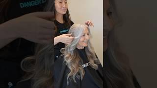 Enhancing Naturally Silver Hair for an Intentional Style #silverhair #greyhairtransition #grayhair