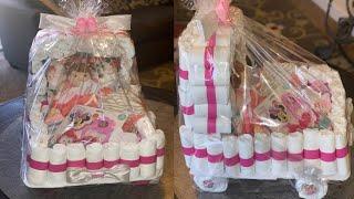 How to make a diaper stroller pampers baby shower ideas diaper carriage for baby girl 