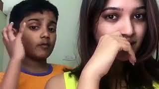 Deivamagal sathya cute dubsmash with her nephew