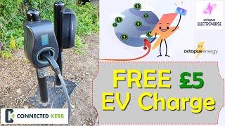 EV Charging with Octopus Electroverse at a Connected Kerb Charger.