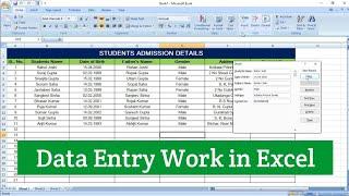 Data Entry using Form in Microsoft Excel  Data Entry in Excel