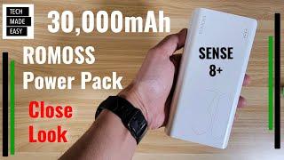 Close Look at the ROMOSS 30000mAh Sense 8+ Power Bank