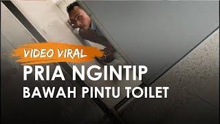 Video Viral Pria Ngintip Bawah Pintu Toilet Wanita Terjadi di Toilet Pom Bensin