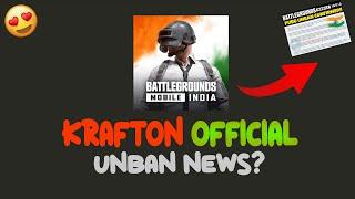 Krafton Official BGMI Unban News  Bgmi Unban On May ?