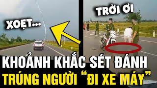 Đang CHẠY XE MÁY trên đường cô gái bị SÉT ĐÁNH và khoảnh khắc camera ghi lại  Tin Nhanh 3 Phút