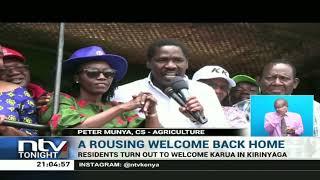 Martha Karua receives heroic welcome in her hometown in Kirinyaga